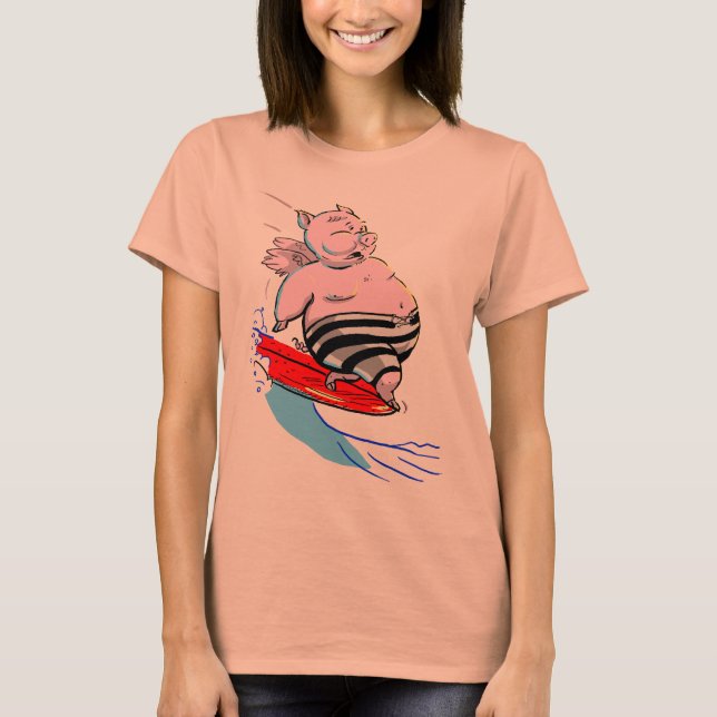 sUrFiNg PiG T-Shirt (Front)