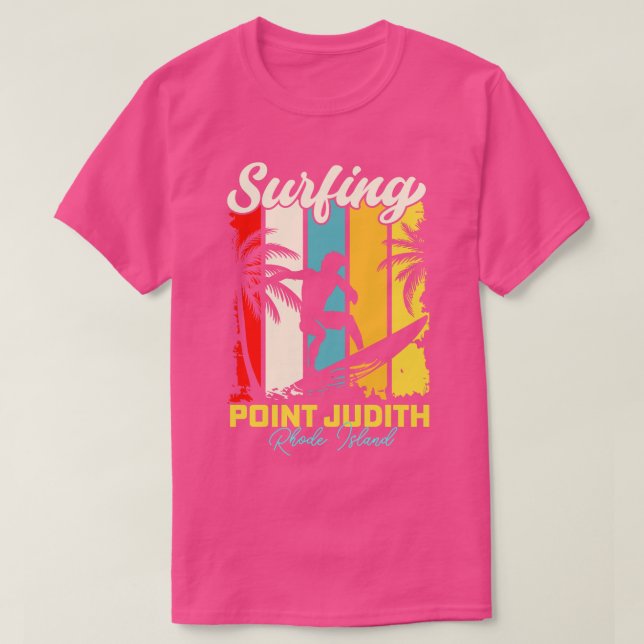 Surfing Point Judith Rhode Island T-Shirt (Design Front)