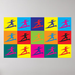 Surfing Pop Art Poster