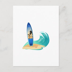 Surfing Postcard
