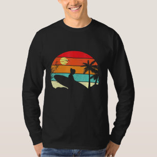 Surfing Retro Surfer Sunset Palm Tree - Surf 1 T-Shirt