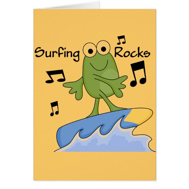 Surfing Rocks - Frog Tshirts and Gifts (Front)