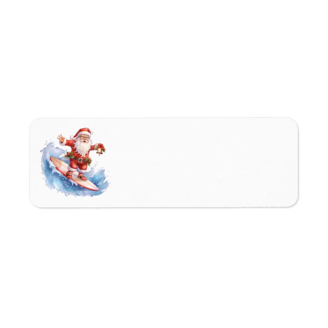 Surfing Santa Address Labels (Front)