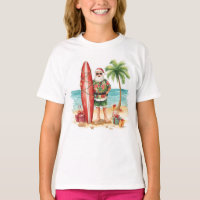 Surfing Santa at the beach Christmas Party