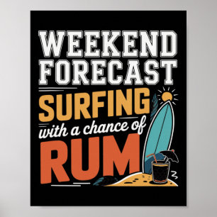 Surfing Santa Beach Holiday Plams Christmas In Jul Poster