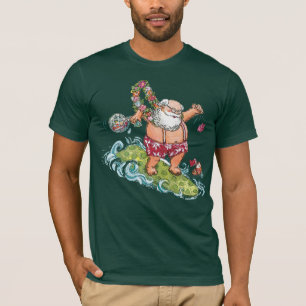 Surfing Santa Christmas Shirt
