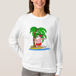 surfing Santa Claus T-Shirt