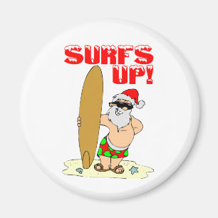 Surfing Santa Magnet