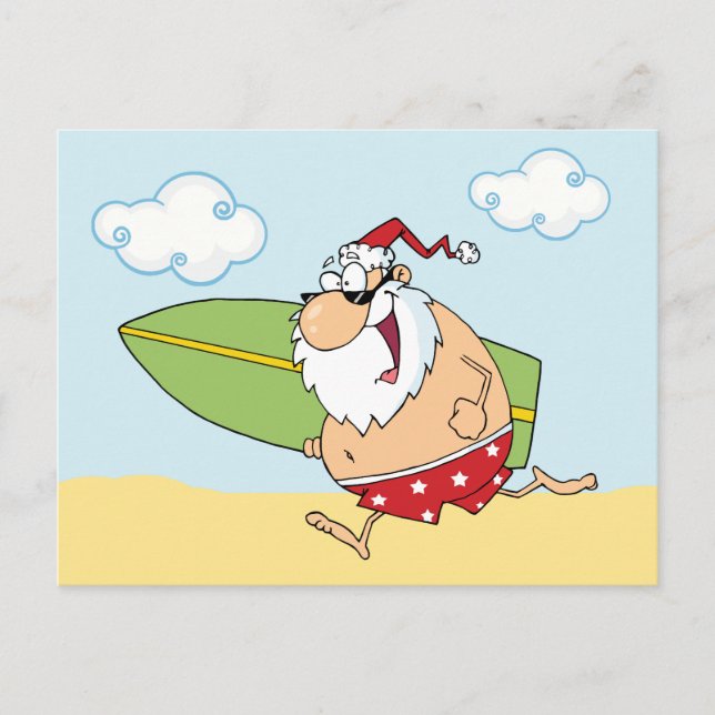Surfing Santa Postcards (Front)