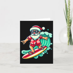 Surfing Santa Trocal Christmas Vacation Xmas In Card