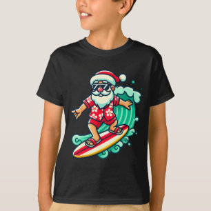 Surfing Santa Trocal Christmas Vacation Xmas In T-Shirt