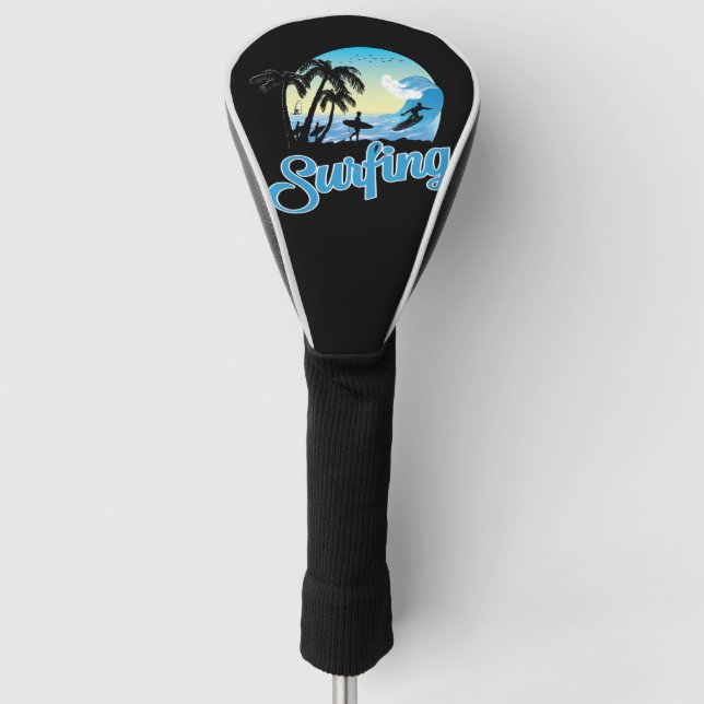 Surfing Sea Beach Golf Head Cover (Front)