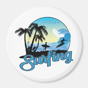 Surfing Sea Beach Magnet