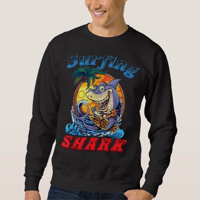 Surfing Shark Sweatshirt (Front)