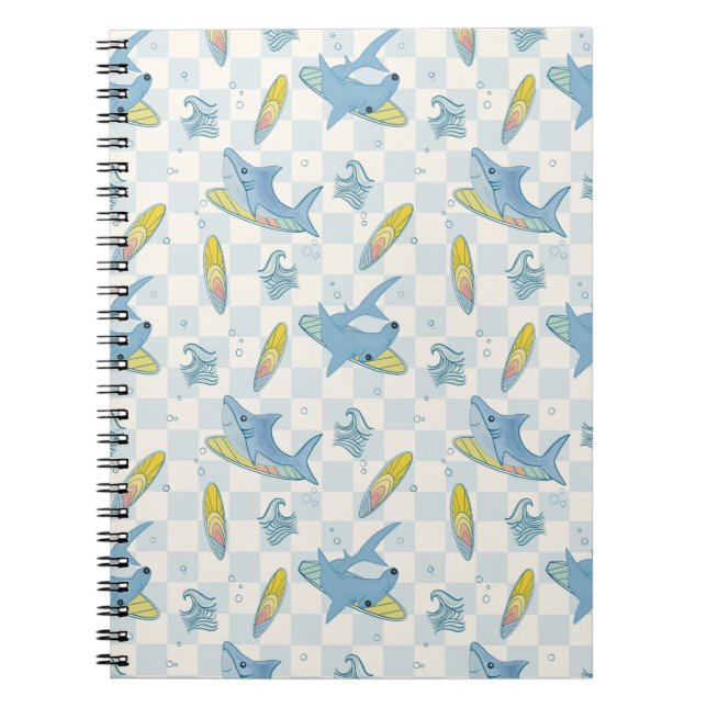 Surfing Sharks Notebook (Front)