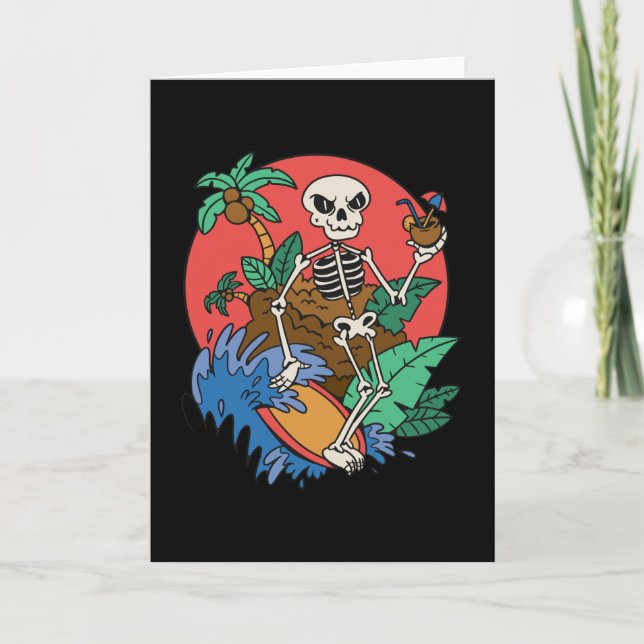 SURFING SKELETON CARD (Front)