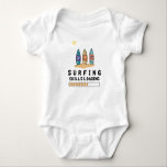 Surfing Skills Loading Funny Surfer Baby Bodysuit<br><div class="desc">This funny design,  "Surfing Skills Loading, " is perfect for your baby and can be a funny gift for a coach's surf baby.</div>