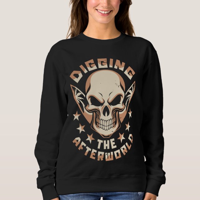 Surfing Skull Surfboard Surfrider - Waves Surfer Sweatshirt (Front)