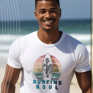Surfing Soul Retro Surfer Design T-Shirt