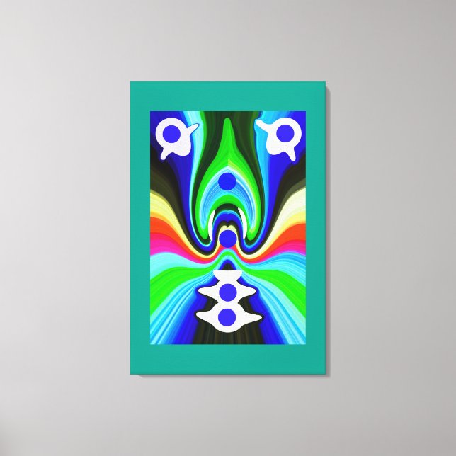 Surfing spirits art canvas print (Front)