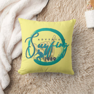 Surfing Sport Throw Pillow 16"