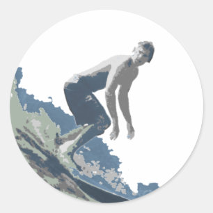 Surfing sticker