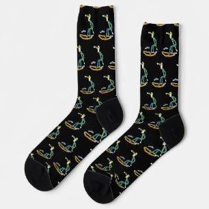 Surfing Stickman Socks