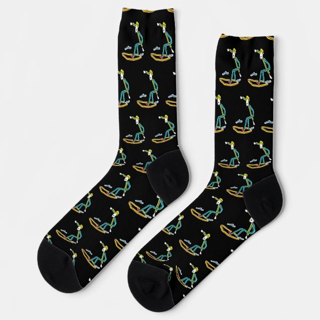 Surfing Stickman Socks (Left)