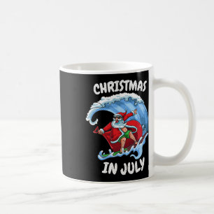 Surfing Summer Santa Christmas In July Vacation Gi Coffee Mug