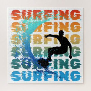 surfing summer surfer beach surf ocean jigsaw puzzle