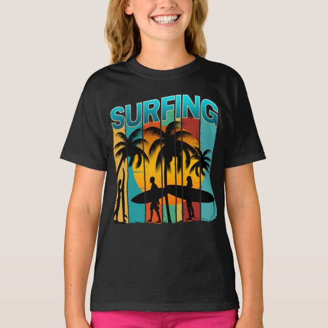 surfing summer vacation T-Shirt (Front)