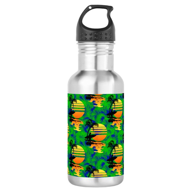 Surfing Sunset 532 Ml Water Bottle (Front)