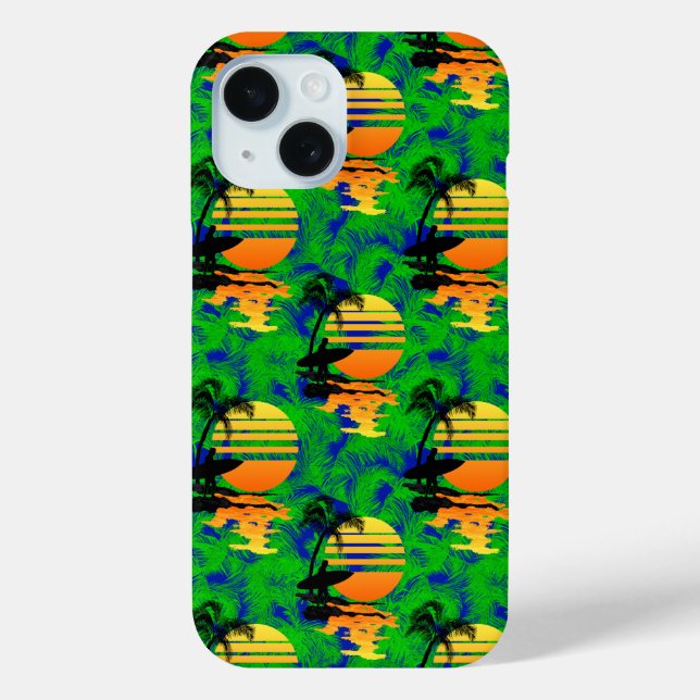 Surfing Sunset Case-Mate iPhone Case (Back)