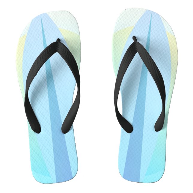 Surfing Surf Boarding Blue Jandals (Footbed)