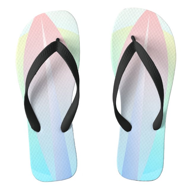 Surfing Surf Boarding Blue Pink Jandals (Footbed)