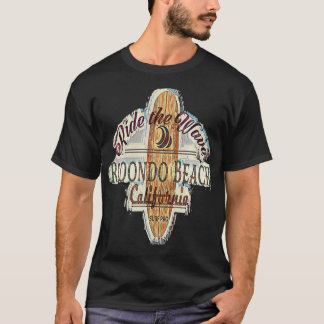 Surfing, Surfboard, Distressed Longboard Redondo B T-Shirt