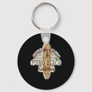 Surfing, Surfboard, Surfer Pismo Beach, California Key Ring