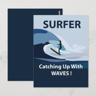 Surfing Surfer Beach Postcard