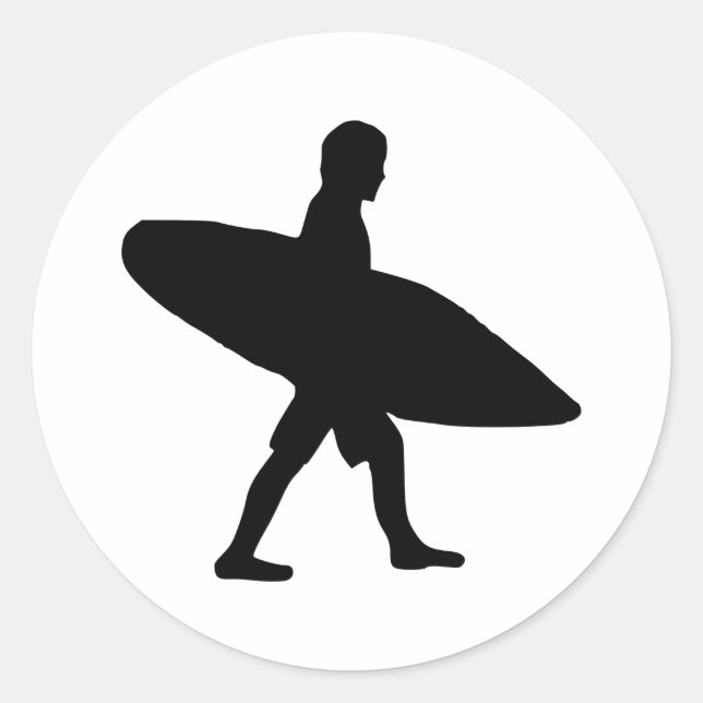 Surfing - Surfer Classic Round Sticker (Front)
