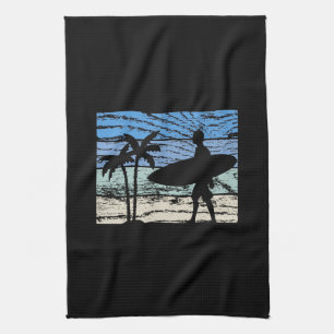 Surfing Surfer Tea Towel