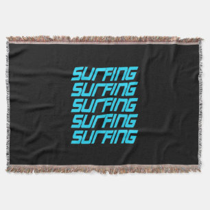 Surfing Surfing Throw Blanket