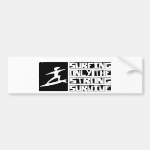 Surfing Survive Bumper Sticker