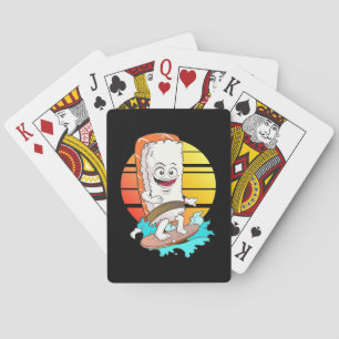 Surfing Sushi Playing Cards