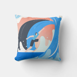 Surfing the Color Wave Cushion