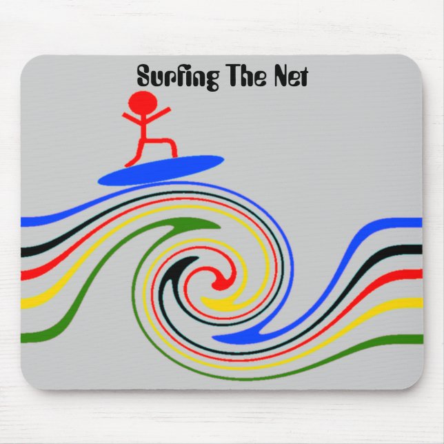 Surfing the internet mouse pad (Front)