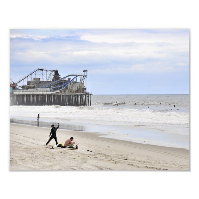 Surfing the Jersey Shore Photo Print (Front)