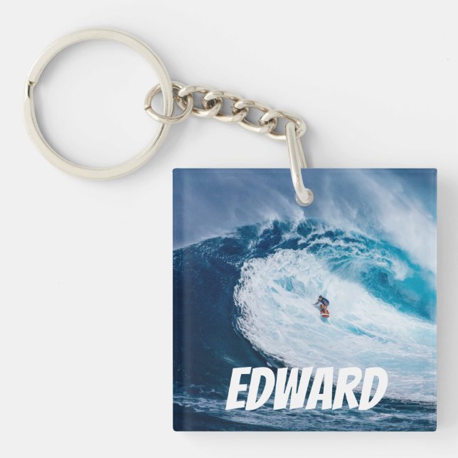 Surfing the Tubes Key Ring (Front)