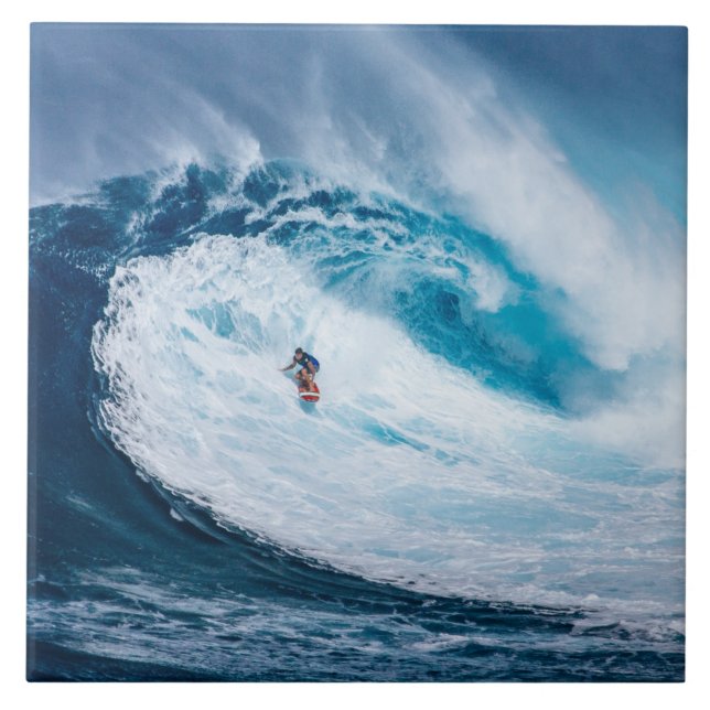 Surfing the Tubes Tile (Front)