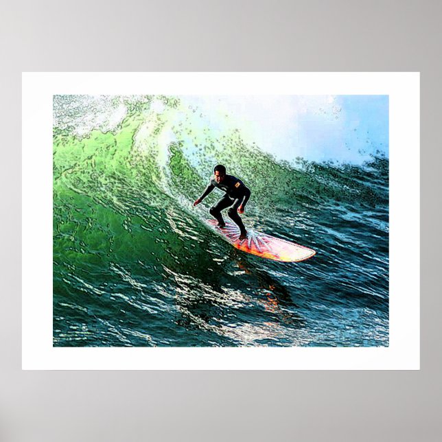 surfing the wave poster from 14.95 (Front)