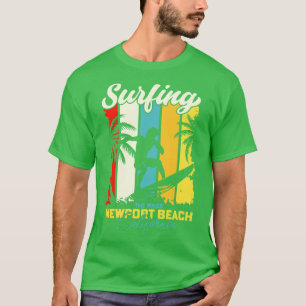 Surfing The Wedge Newport Beach California T-Shirt